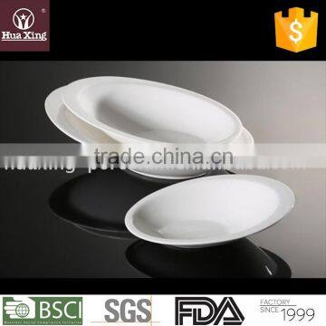 H6520 bulk porcelain tilt shape oem odm decorate white ceramic bowls