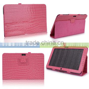 Crocodile PU leather case for Samsung SmartPC 500T protective cover with stand