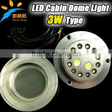 Dome Light White Plastic, Low Profile marine led light