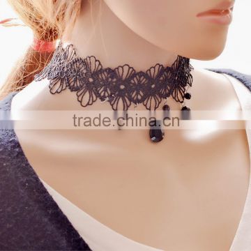 Hot Sale 2016 New Fashion Simple Style lace crystal pendants Chokers Necklaces for Women holiday Christmas Gift Fine Jewelry