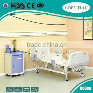 Double nursing bed with side rails