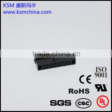 IDC Socket 1.27mm flat cable black 20pin