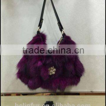 Fox fur women handbag 2015 fashion style