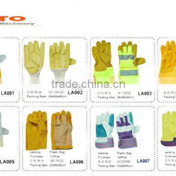 leather safety gloves/ safety work gloves/ leather safety gloves