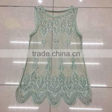 Women jinhua stock apparel cheap lace sexy sleeveless transparent tops