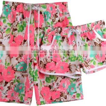 2015 new arrival surf couple beach shorts all over print