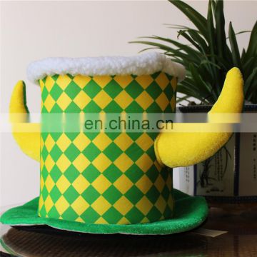 brazil flag cup hat party football horn hat