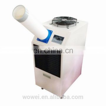 Mobile air conditioner with spot cold air nozzle for air cooling