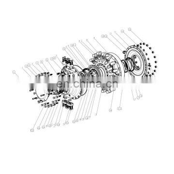 ChinaMade Hagglunds CA CB CA50 CA70 CA100 CA140 CA210 CB280 CB400 CB560 CB840 radial piston Hydraulic Motor Spare parts