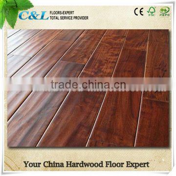 UV lacquered hot selling acacia distressed wood flooring