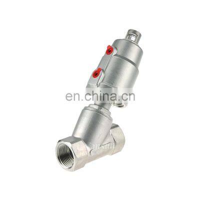 Intelligent Stainless Steel Thread Female Angle Seat Valve Food Processing