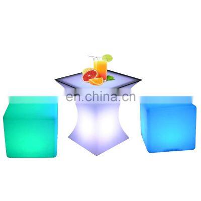 cube light 16 colors rechargeable led chair counter stool sillas para eventos bar tables lawn chair