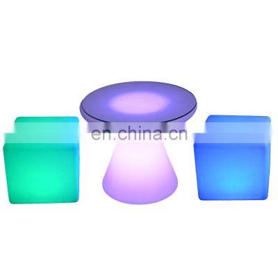 tub party glow led bar furniture cube chair cocktail table