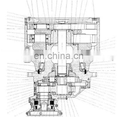 89810840 99481640 PC3000-1 Excavator Final Drive Travel Gearbox PC3000-6 Drive Gear Box