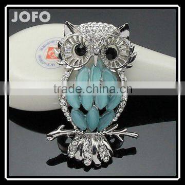 Alibaba Uk New Crystal Azorite Opal Owl Brooch & Europe Cape Buckle Unisex Suit Corsage Austrian