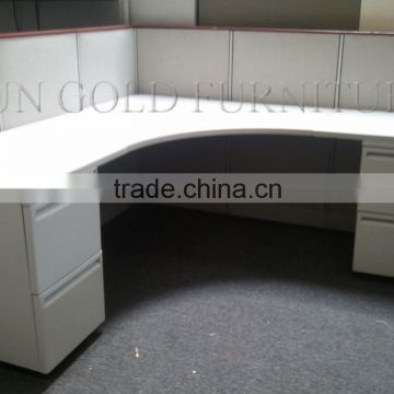 cheap wood L shape office desk partition(SZ-WS185)