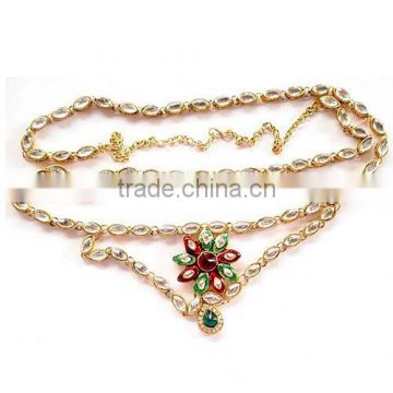 wholesale indian gold plated belly chains design