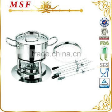 Party Supply Stainless Steel Swiss Cheese Fondue Set Chocolate Fondue Set Banquet Cooking Equipment