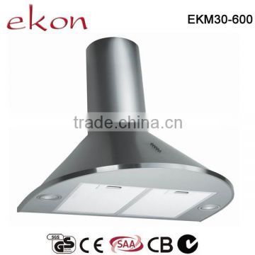 GS Approved 600mm Stainless Steel Push Button Cooker Hood Motor