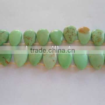 Hot seller green turquoise teardrop jewelry beads