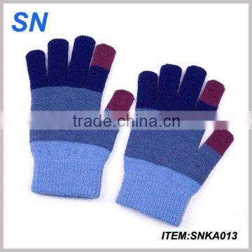 noble hot fashion SN factory Unisex Magic finger touch glove with high quality cashmere