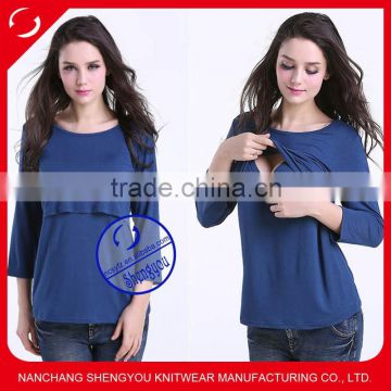 wholesale bulk women maternity clothing breastfeeding top in all color