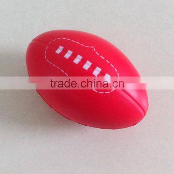 red rugby pu stress ball