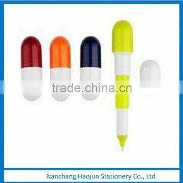 2014 new style plastic capsule pen for easy take