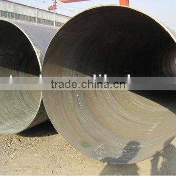 3PE 3PP FBE black varnished coating large size spiral welded steel pipe for oil and gas transpotation