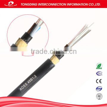 China Manufacturer single mode aerial non-metallic adss fiber optic cable