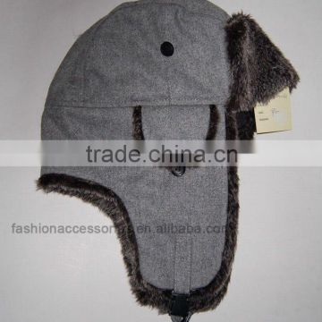 Warm winter trapper hat