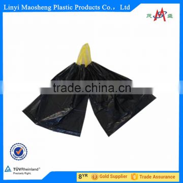 black HDPE plastic drawstring garbage bag on roll manufacturer plastic trash bag