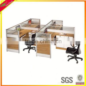 Customized 4 person office workstation/office furniture white workstation