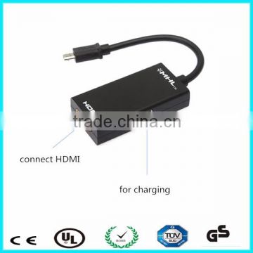 Male to female micro to hdmi cable MHL adapter for android mobile