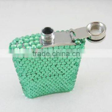 Good selling stainless steel hip flask with leather wrapped