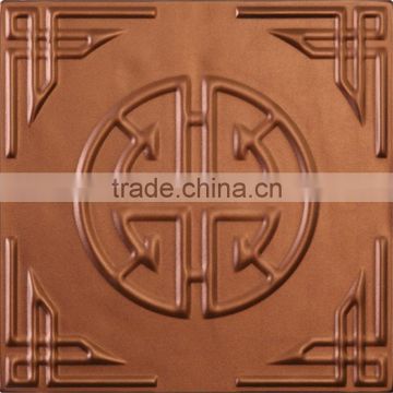 New building materia pu foam 3d carved leather material decorative wall panel