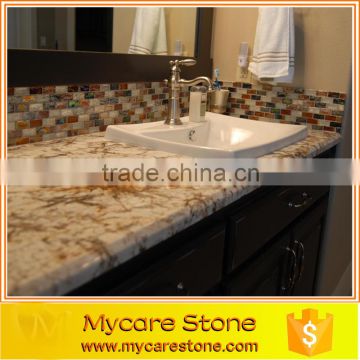 Prefab newly design bathroom natural stone vanity top