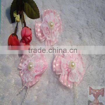 Wholesale different fashion design custom made ribbon artificial flowers making for home decoration