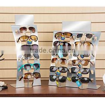 Eyeglass Display, Countertop, Holds 12 Pairs - Silver