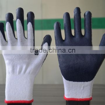 10 gauge polyester liner and black latex coated palm for safety