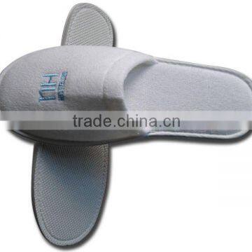 poly terry washable closed toe hotel slipper