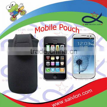 Lowest price neoprene mobile phone pouch with flap