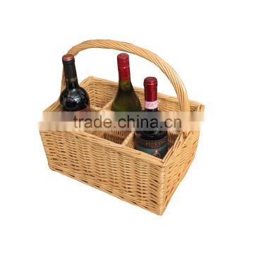 6 Bottle Wicker Wine Carrier Basket Wholesale
