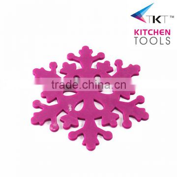 snow flower silicone cup mat pot holder