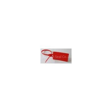 Red Plastic Security Seals With Marking Bar Code For Containers , Trucks , Banks ,  Boxes