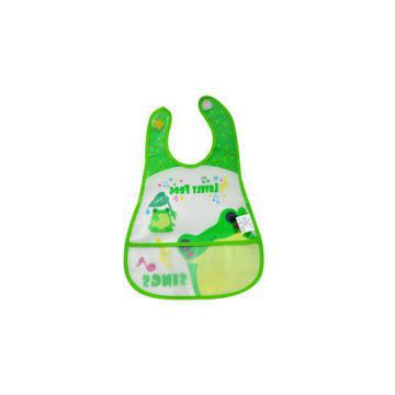 Cute PEVA Waterproof Baby Bibs Wholesale With Logo Printing