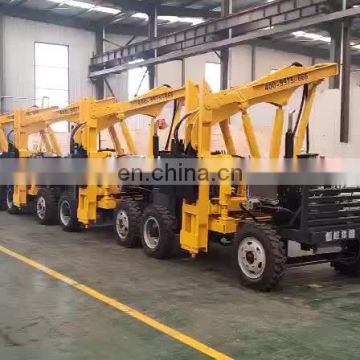 4 wheels highway use Corrugated guardrail pile driver