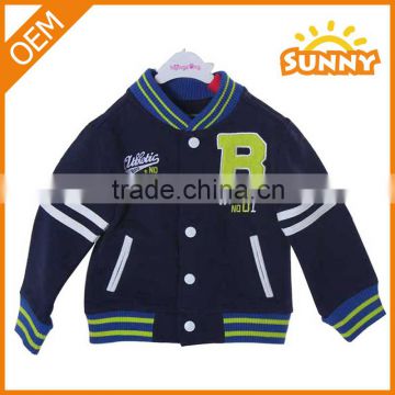 2015 autumn baseball baby girl's clothing baby boys coat