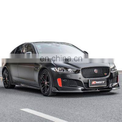 Beautiful carbon fiber body kit for Jaguar xe CMST style front lip rear diffuser side skirts and trunk spoiler auto tuning parts