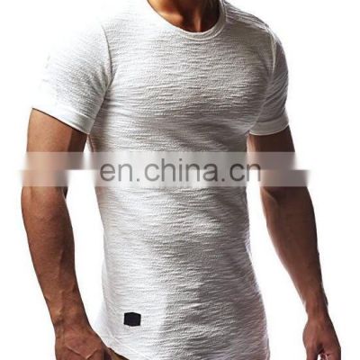 Clothing wholesale custom sports and leisure short-sleeved T-shirt men's solid color plus size fashion trend short-sleeved